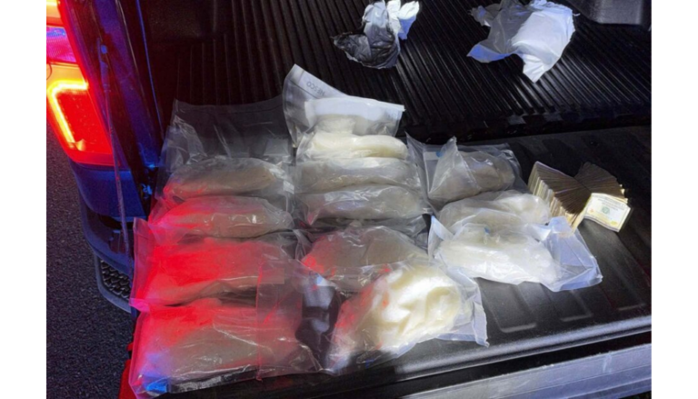 Broxton police officers discover 13 pounds of suspected meth during seatbelt violation traffic stop